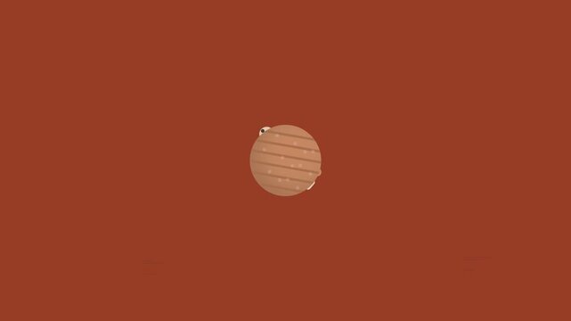 Minimalist Flat Design Animated Cute Armadillo Rolling into a Ball Animation Loop
