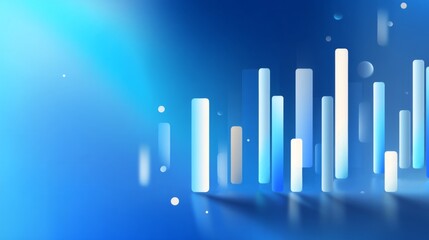 Fototapeta premium Abstract digital background featuring vertical bars and soft blue tones, representing data visualization, technology themes, and modern design elements.