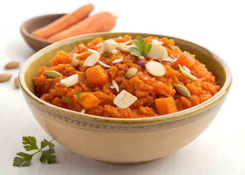 Gajar halwa carrot dessert, simple style