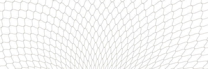 Fishing or soccer net. Repeated hexagon pattern. Black wired mesh texture isolated on white background. Metallic or fabric fence, cage or lattice structure. Vector graphic Illustration. © suprikacenhk