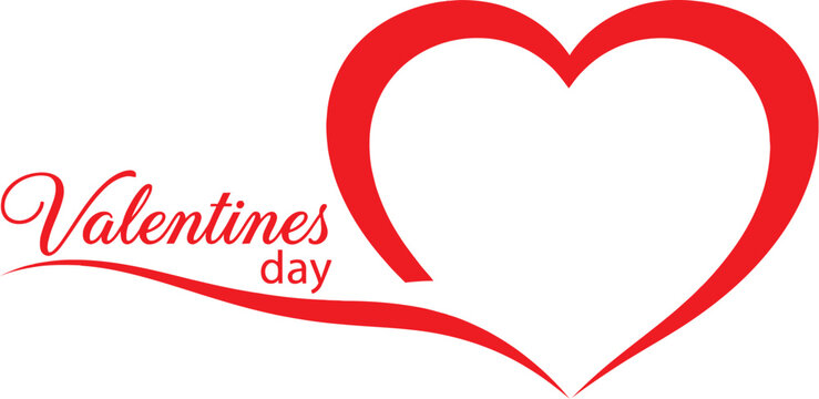 Valentines day heart shaped book page design element