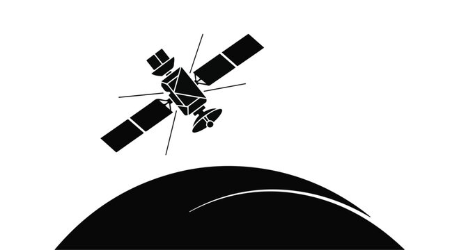 Satellite orbits above the curvature of the earth in this simple space exploration.