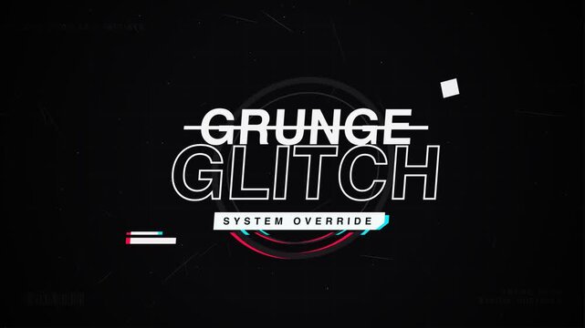 Cyberpunk Glitch Text Animation on Black Background for Technology and Gaming Intros