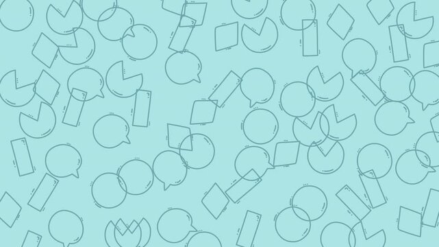 Abstract shapes with circles, squares, and speech bubbles perfect for presentations, posters, social media graphics, and web design projects.