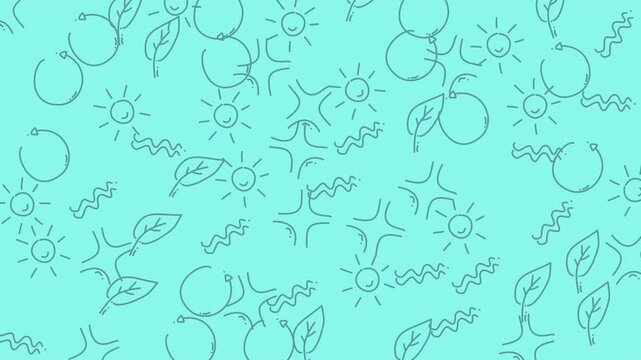 Teal background with outlined shapes pattern suitable for branding, marketing materials, graphic design, and digital backgrounds in modern and contemporary themes.