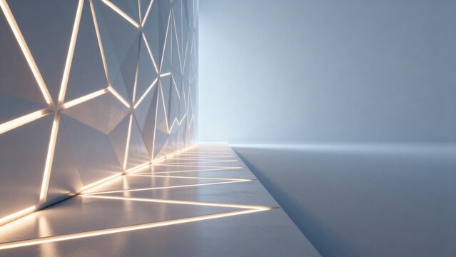 Modern geometric wall and floor lighting