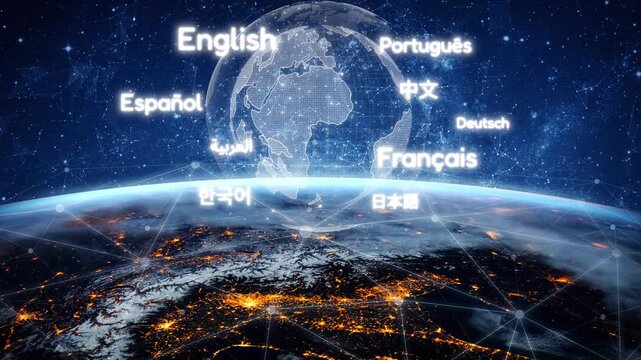 Global communication with multiple languages, digital translation tools, multilingual technology, cross-cultural communication, and virtual language learning environments. Muxer