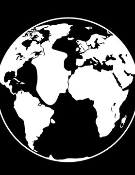 Globe Earth Map World Illustration.