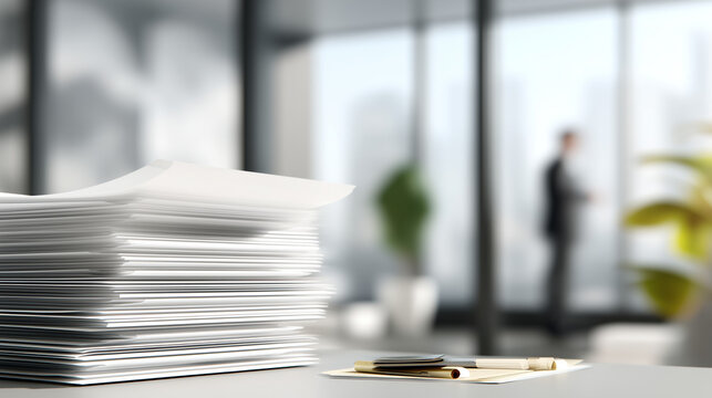 Celebrating International Day of Cooperatives with a stack of papers and a pen