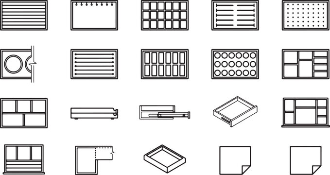 A collection of various window designs, each showcasing a unique pattern and structure. The image presents a range of architectural window concepts.