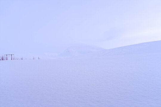 Whiteout in Norway mountains