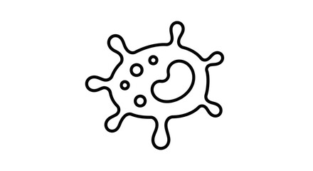 Fototapeta premium Hand-drawn illustration of a stylized white blood cell, abstract medical icon