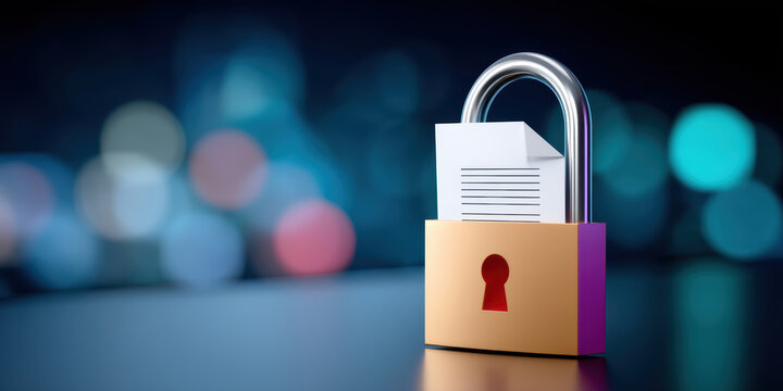 Digital data security lock document privacy protection