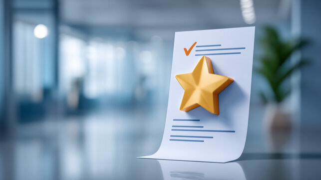 Gold star data digital review rating paper office