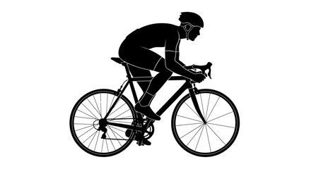 Obraz premium Professional Cyclist Riding Bicycle Fast.