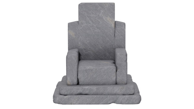 3d rendering stone throne