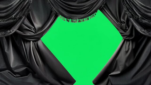 Torn Black Curtains Revealing