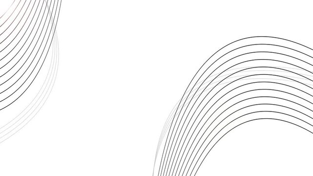 Gradient abstract background with curved lines animation, Abstract gradient background with curved thin white lines and lens flare