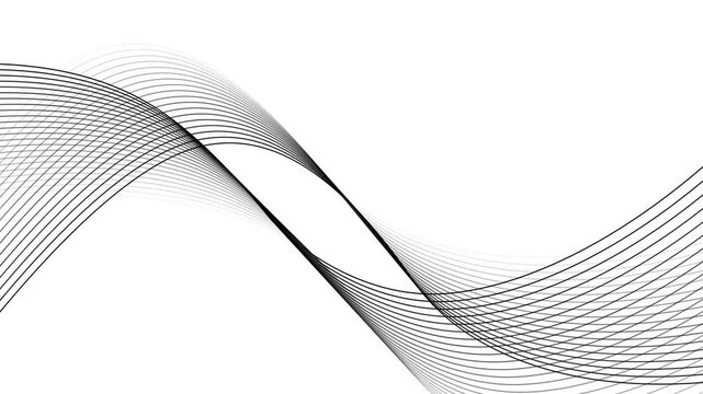 Abstract background with flowing curved lines forming smooth wave patterns crossing each other animation