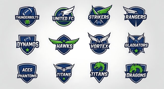Dynamic Sports Team Logos Collection