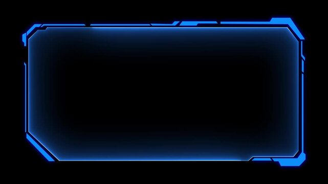 Futuristic hud frame element for digital interface layout. Modern screen structure designed for visual information display. Advanced interface frame for technology based media presentation.