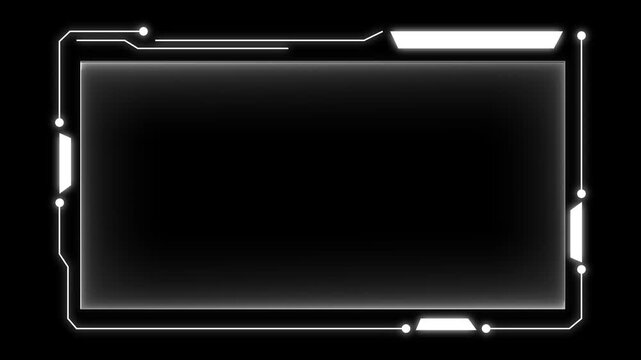 Technical hud frame element for digital interface display systems. Structured screen layout designed for data panels. Futuristic interface frame built for modern technology presentation.