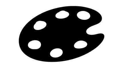 Obraz premium Black paint palette icon.