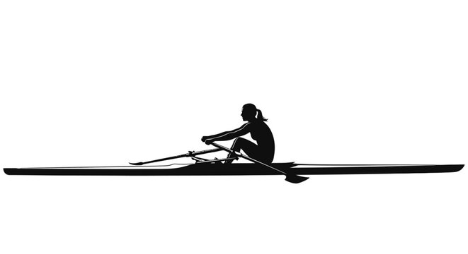 Person Rowing a Single Scull.