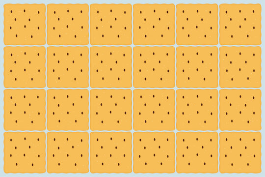 Packed salted cracker pattern background