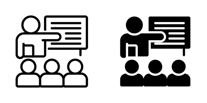 Training employees icon, element icon for design branding, print, and digital media