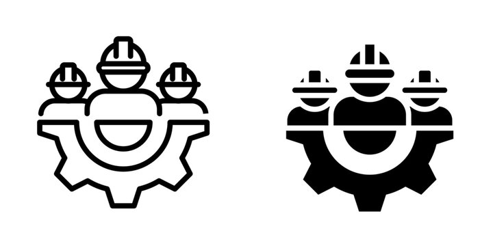 Labor management icon, element icon for design branding, print, and digital media