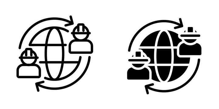 Labor rotation icon, element icon for design branding, print, and digital media