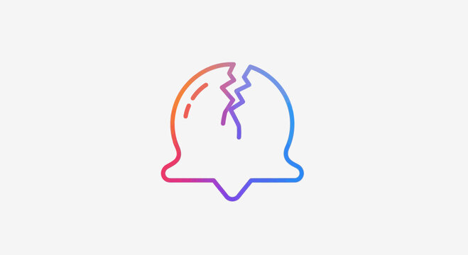Broken Notification Bell Icon Symbolizing Alert Failure or Disconnected Service