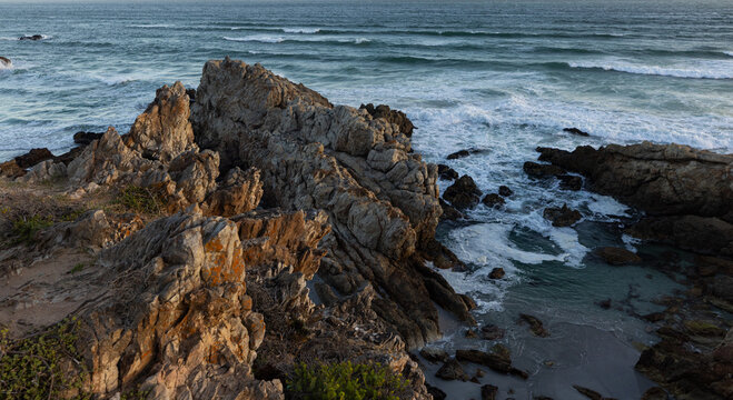 Kammabaai Beach, Hermanus, South Africa at sunset