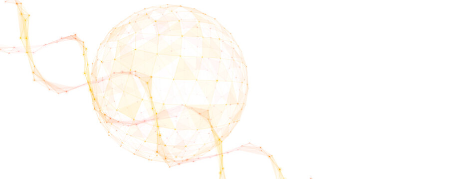 Abstract orange plexus molecular DNA sphere network background. This elegant biological wireframe introduces an exceptionally luminous concept structure tailored for cutting-edge medical presentations