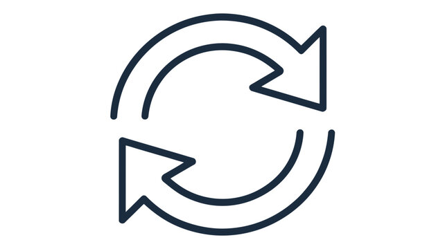 Refresh cycle icon with arrows