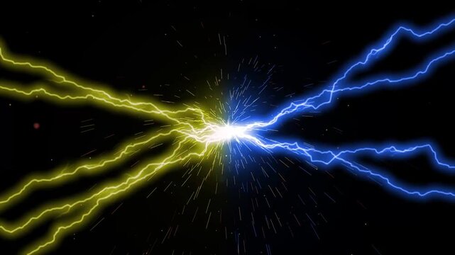 衝突する電撃エネルギー