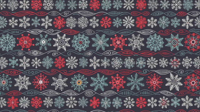 scandinavian winter background seamless christmas sweater pattern vector
