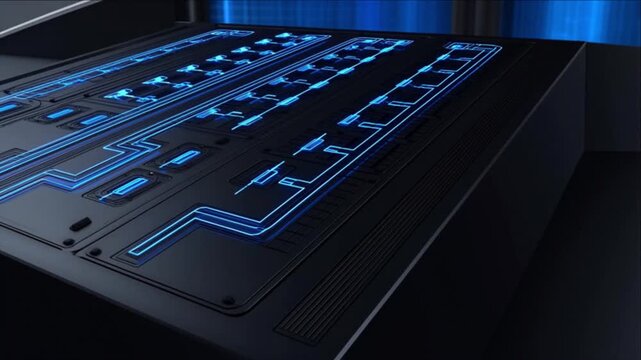 都市セキュリティのための青い光を持つ警察指令コンソールプロップ