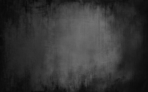 Black concrete wall texture with dork border effect.