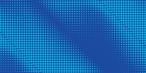 Fototapeta premium Blue Halftone Dot Background With Digital Dotted Pattern for Technology and Modern Design eps10