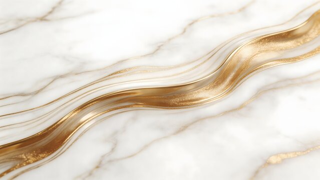 Marble texture with golden wave