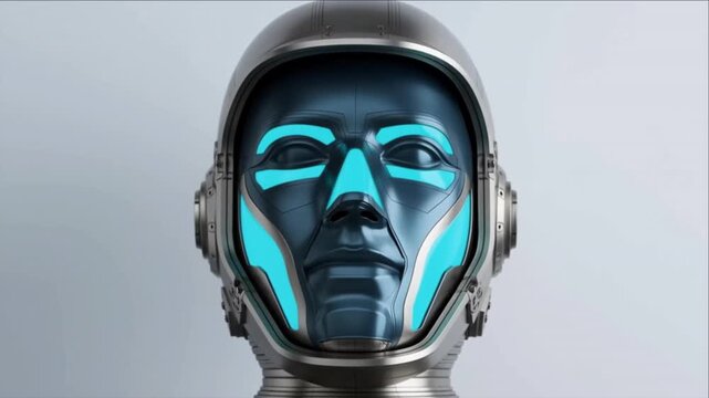 航空宇宙向けのシアンのアクリル光を持つ宇宙ロボットの顔プロップ