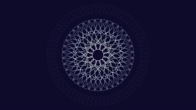 Premium 4K seamless loop of an Anahata Heart Chakra mandala breathing with crystalline spirograph motion in a cinematic void. Ideal for VJ sets, trance visuals, meditation, and yoga studios.