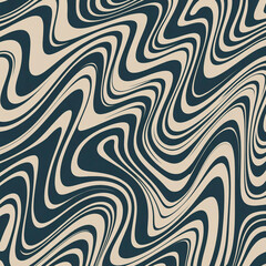 Obraz premium Abstract liquid marble pattern with wavy flowing lines in black and gray colors for modern background design