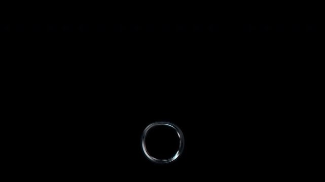 Silver metallic Japanese symbol "Japanese period(句読点)". Alpha channel. Serif font. Seamless loop video.