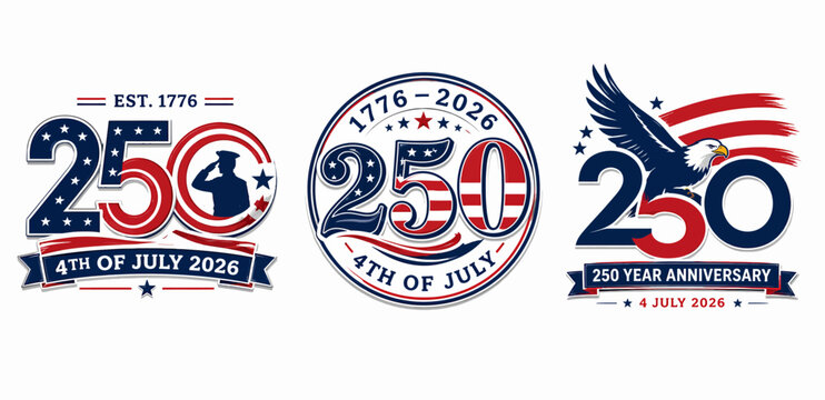United states 250th anniversary commemorative seals celebrating a quarter millennium