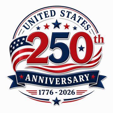 United states 250th anniversary commemorative seal celebrating two and a half centuries