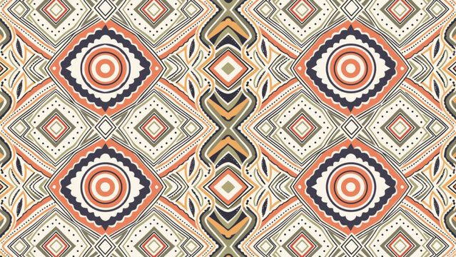 seamless pattern ethnic geometric  tribal rug pattern