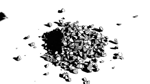Black and White 3D Abstract Design Featuring Geometric Volumes Layered Gradients and High Contrast Cartoon Style Background for Visual Storytelling